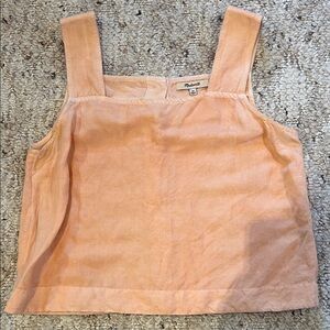 Madewell Peach Linen Tank Top